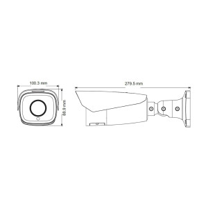 IP-видеокамера TVT TD-9423A3-LR f=2.8-12mm с распознаванием номеров 2Mp