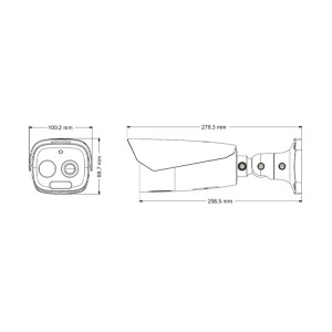 Тепловизионная IP-видеокамера TVT TD-5433E1-VT(25/PE) f=16mm, thermal 384x288 f=25mm 5Mp