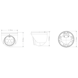 Тепловизионная IP-видеокамера TVT TD-5525E1-VT(3/PE) f=4mm, thermal 256x192 f=3.2mm 5Mp