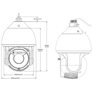 IP PTZ-відеокамера TVT TD-8883IM2N (PE/WP/50M/AR50) f=5.3-256mm 50x 8Mp
