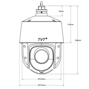 IP PTZ-відеокамера TVT TD-8483IS3N(PE/25M/AR15) f=4.8-120mm 25x 8Mp
