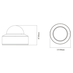 IP-видеокамера TVT TD-9541S4-C(D/PE/AW2) f=2.8mm, ИК+LED-подсветка, с микрофоном 4Mp