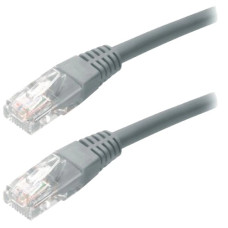 Патч-корд RITAR UTP, RJ45, Cat.5e, 1m, сірий, Cu (мідь)Q500 (PCR-CU/1G)