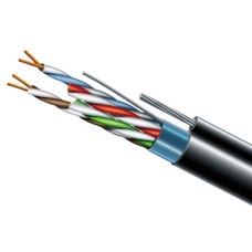 Кабель звита пара ЗЗКМ (FTP мідь вуличний із тросом) Cat. 5e F/UTP PE 4х2х24 AWG + S. M. трос (к)(72113) бухта 500м Кабель звита пара ЗЗКМ (FTP мідь вуличний із тросом) Cat. 5e F/UTP PE 4х2х24 AWG + S. M. трос (к)(72113) бухта 500м