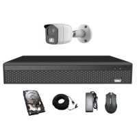 Комплект AHD відеоспостереження на одну вуличну камеру Covi Security AHD-1W KIT+HDD500