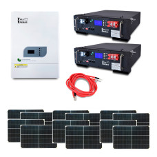 Автономна система безперебійного живлення потужністю 8 кВт з LiFePO4 АКБ та сонячними панелями