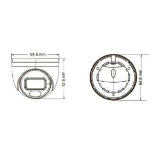 Відеокамера TVT TD-9524S3B (D/PE/AR2) 2Mp f=2.8 мм WHITE