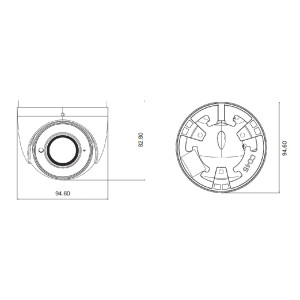 IP-видеокамера TVT TD-9544E3 (D/PE/AR2) f=2.8mm 4Mp White