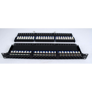 Патч-панель 19" 48xRJ-45 UTP, кат. 6, 1U, dual type, EPNew (6PLD-U48BK1UZ)