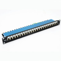 Патч-панель 19" 24xRJ-45 FTP, кат. 6, dual type, EPNew (6PLDN-F24BK)