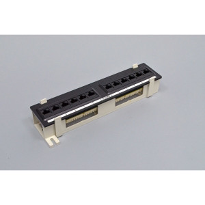 Патч-панель настенная 12xRJ-45 UTP, кат. 6, dual type, в пластиковом корпусе, черная, EPNew (6PP89-120BK)