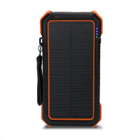 Повербанк з сонячною панеллю 20000mAh Power Bank Kraft TPB-1820SLP Orange бездротова зарядка 18W QC2.0 LED-ліхтар Повербанк з сонячною панеллю 20000mAh Power Bank Kraft TPB-1820SLP Orange бездротова зарядка 18W QC2.0 LED-ліхтар