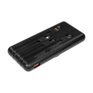 Повербанк 10000mAh Power Bank Kraft KPB-1110W Black беспроводная зарядка