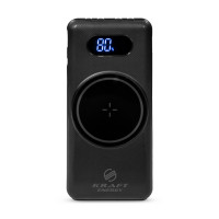 Повербанк 10000mAh Power Bank Kraft KPB-1110W Black бездротова зарядка Повербанк 10000mAh Power Bank Kraft KPB-1110W Black бездротова зарядка