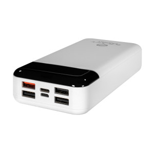 Повербанк 20000mAh Power Bank Kraft KPB-2120FCL White 22.5W QC3.0 LED-фонарь