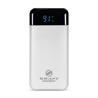 Повербанк 20000mAh Power Bank Kraft KPB-2120FCL White 22.5W QC3.0 LED-ліхтар Повербанк 20000mAh Power Bank Kraft KPB-2120FCL White 22.5W QC3.0 LED-ліхтар
