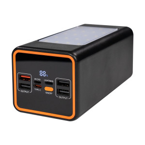 Повербанк 50000mAh Power Bank Kraft KPB-2450FCL Black 22.5W QC3.0 LED-фонарь