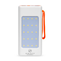 Повербанк 50000mAh Power Bank Kraft KPB-2450FCL White 22.5W QC3.0 LED-фонарь Повербанк 50000mAh Power Bank Kraft KPB-2450FCL White 22.5W QC3.0 LED-фонарь