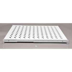 Полиця 19" 4 точки кріпл., 850мм глиб., перфорована сталь, 2мм, сіра UA-SH4-850G