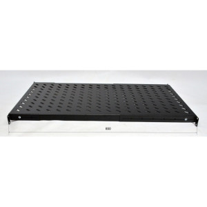 Полка 19" 4 точки крепл., 850мм глуб., перфорированная, сталь, 2мм, черная UA-SH4-850B
