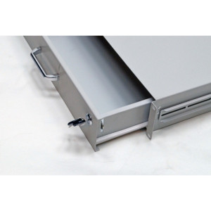 Скринька висувна для документів 19" з замком, 2U 450 глибина UA-SHF2U45G