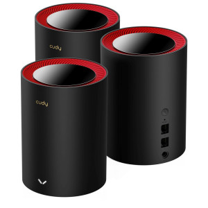 Маршрутизатор WiFi Mesh-система WiFi 6 2.5G Cudy M3000 Black (3-Pack) 3 штуки двухдиапазонные