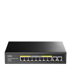 PoE-коммутатор 10-портовый неуправляемый Cudy GS1010PE 8 портов PoE+ гигабитный 120W