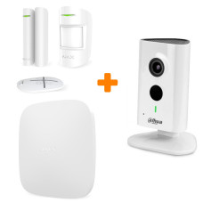 Комплект сигналізації Ajax StarterKit White + 3 МП IP відеокамера Dahua DH-IPC-C35P
