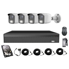 Комплект AHD відеоспостереження на 4 вуличні камери CoVi Security AHD-4W KIT HDD 500 Гб