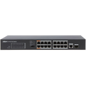 16-портовый неуправляемый POE коммутатор Dahua DH-PFS3117-16ET-135 16-портовый неуправляемый POE коммутатор Dahua DH-PFS3117-16ET-135