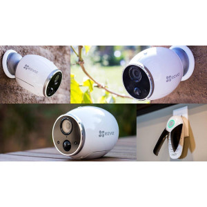 IP-відеокамера EZVIZ CS-W2S-EUP-B1 1Mп Wi-Fi з базовою станцією на батарейках IP-відеокамера EZVIZ CS-W2S-EUP-B1 1Mп Wi-Fi з базовою станцією на батарейках