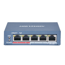 4-портовый неуправляемый POE коммутатор Hikvision DS-3E0105P-E(B) 4-портовый неуправляемый POE коммутатор Hikvision DS-3E0105P-E(B)